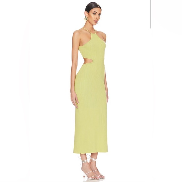 Significant Other Skye Cutout Ribbed Backless Midi Dress In Avocado sz:AU10/US6 - Picture 6 of 16